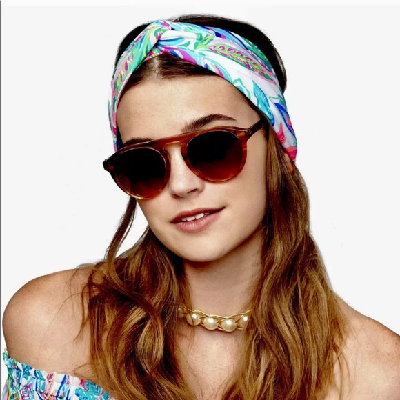 LELE SADOUGHI X LILLY PULITZER TOUCAN DO IT BETTER KNOTTED HEAD WRAP
